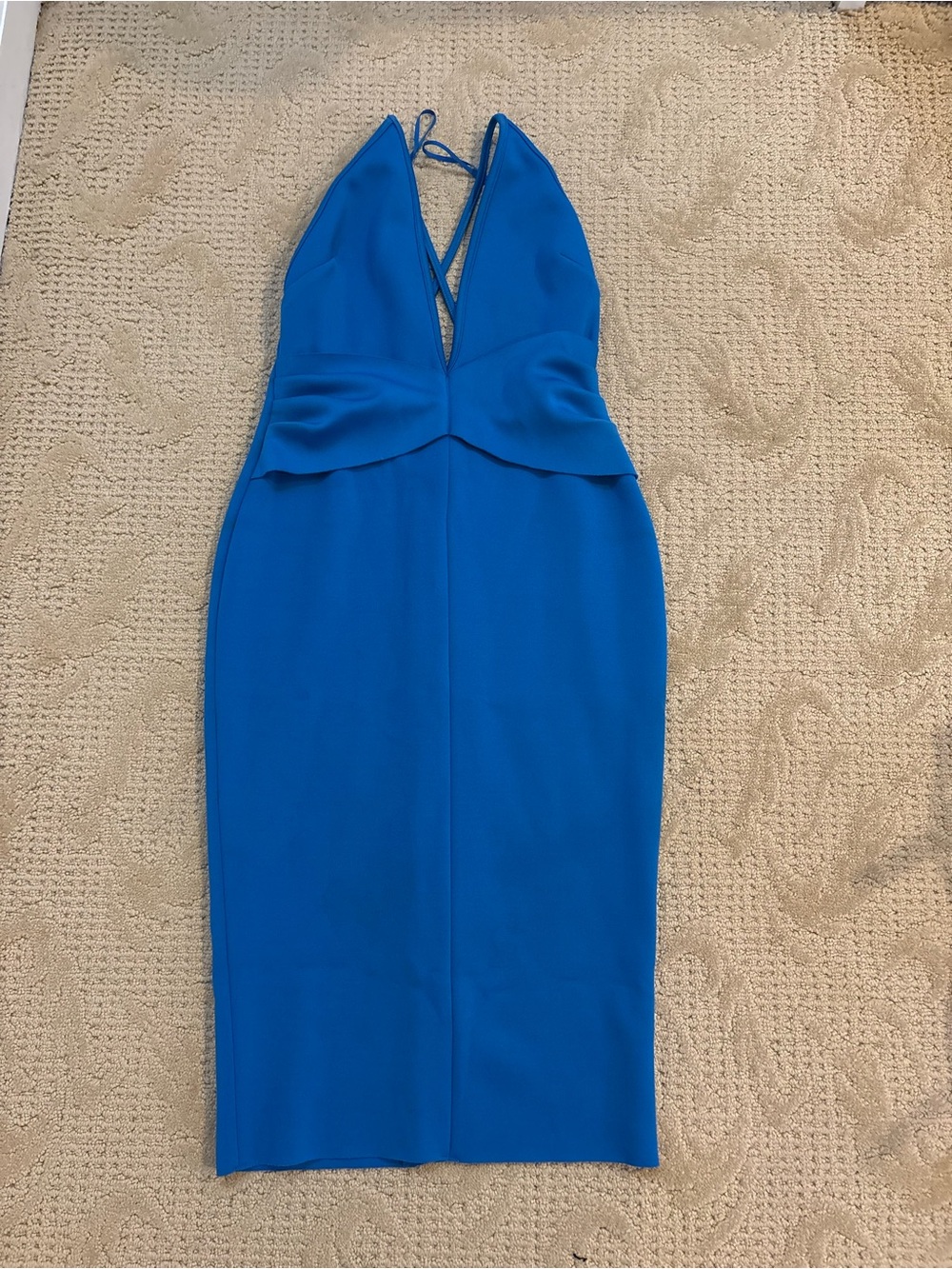 Bec & Bridge Royal Blue Plunge Midi Dress
